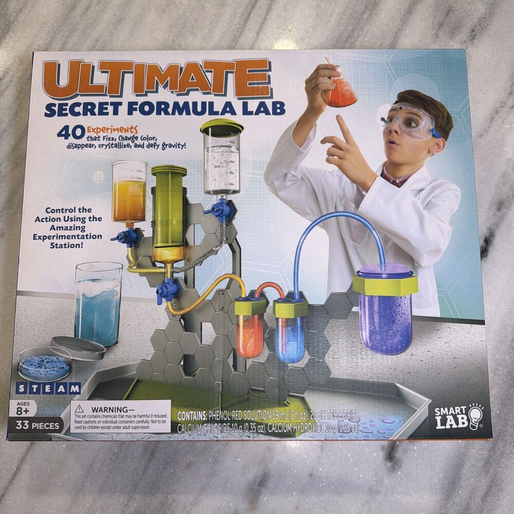 NEW/SEALED SmartLab Ultimate Secret Formula Lab Kit 40 Experiments STEAM 33pcs